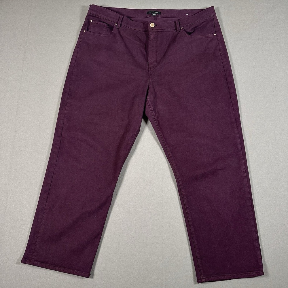Ann Taylor The Taper Purple Denim Jeans Womens Size 18
